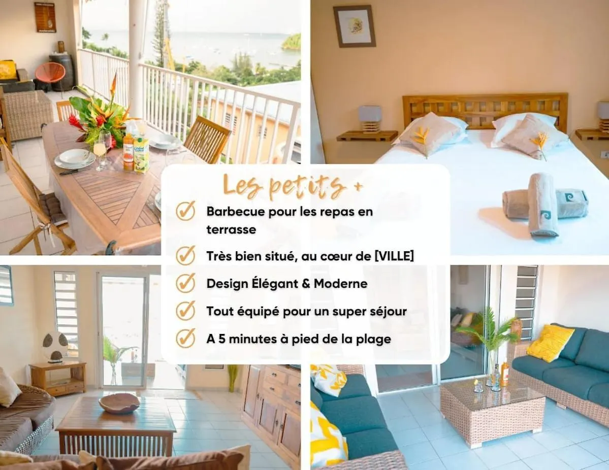 Апартаменты Anse Caraibes Appartement Ле-Труаз-Иле
